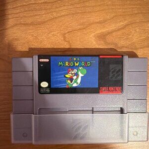 SNES Super Mario World (SNES) – loose cartridge (with dust cover)